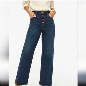 J.Crew Full-Length Wide-Leg Button-Fly Jeans | Size 30